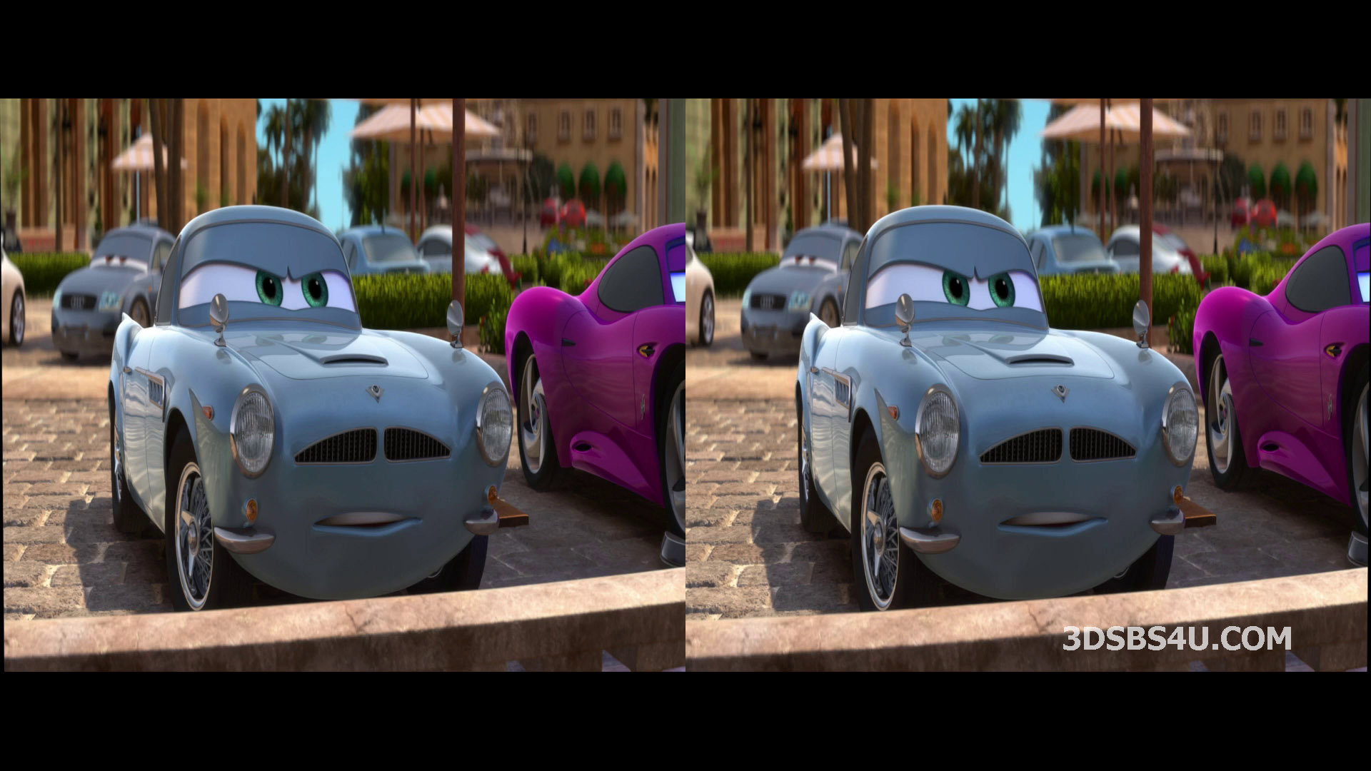 Cars 2 3D (2011) 1080p Half-SBS DTS - 3DSBS4U Release