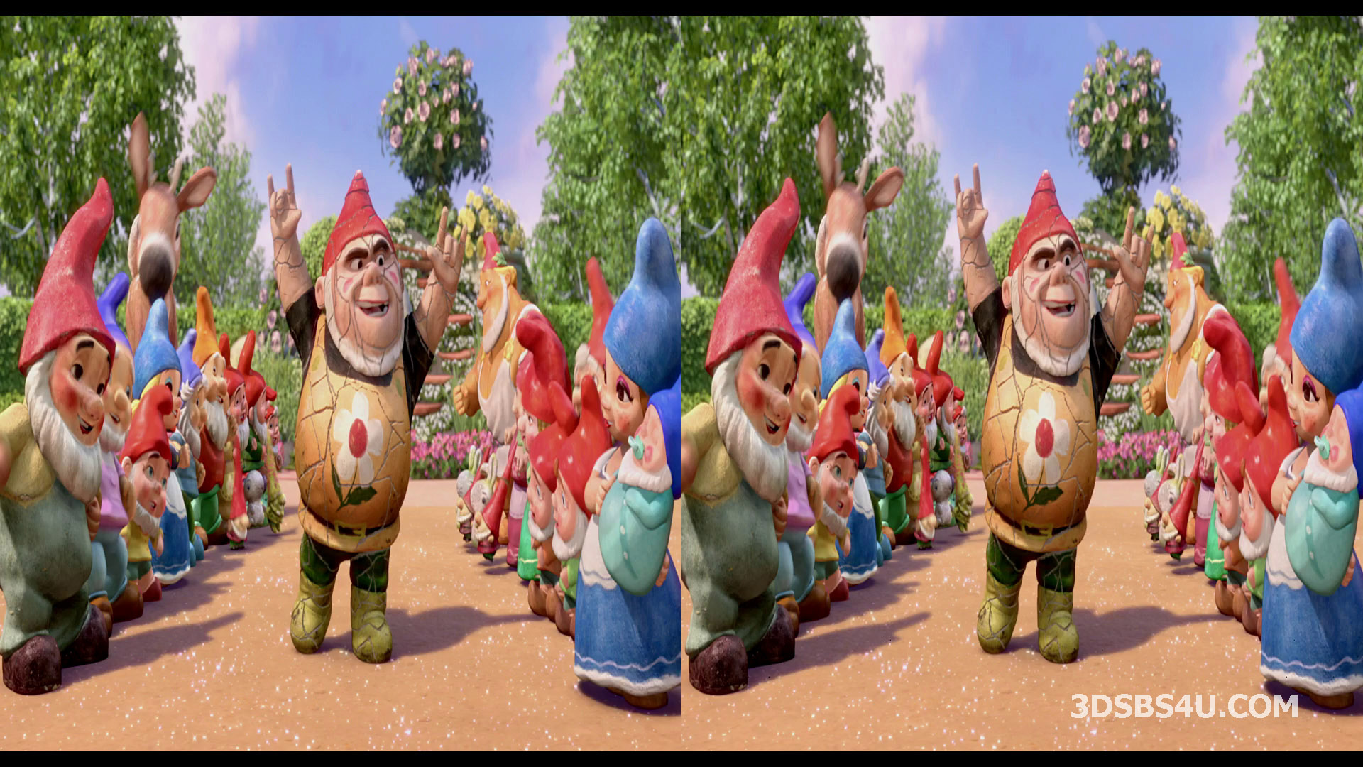 Gnomeo & Juliet 3D (2011) 1080p Half-SBS - 3DSBS4U Release