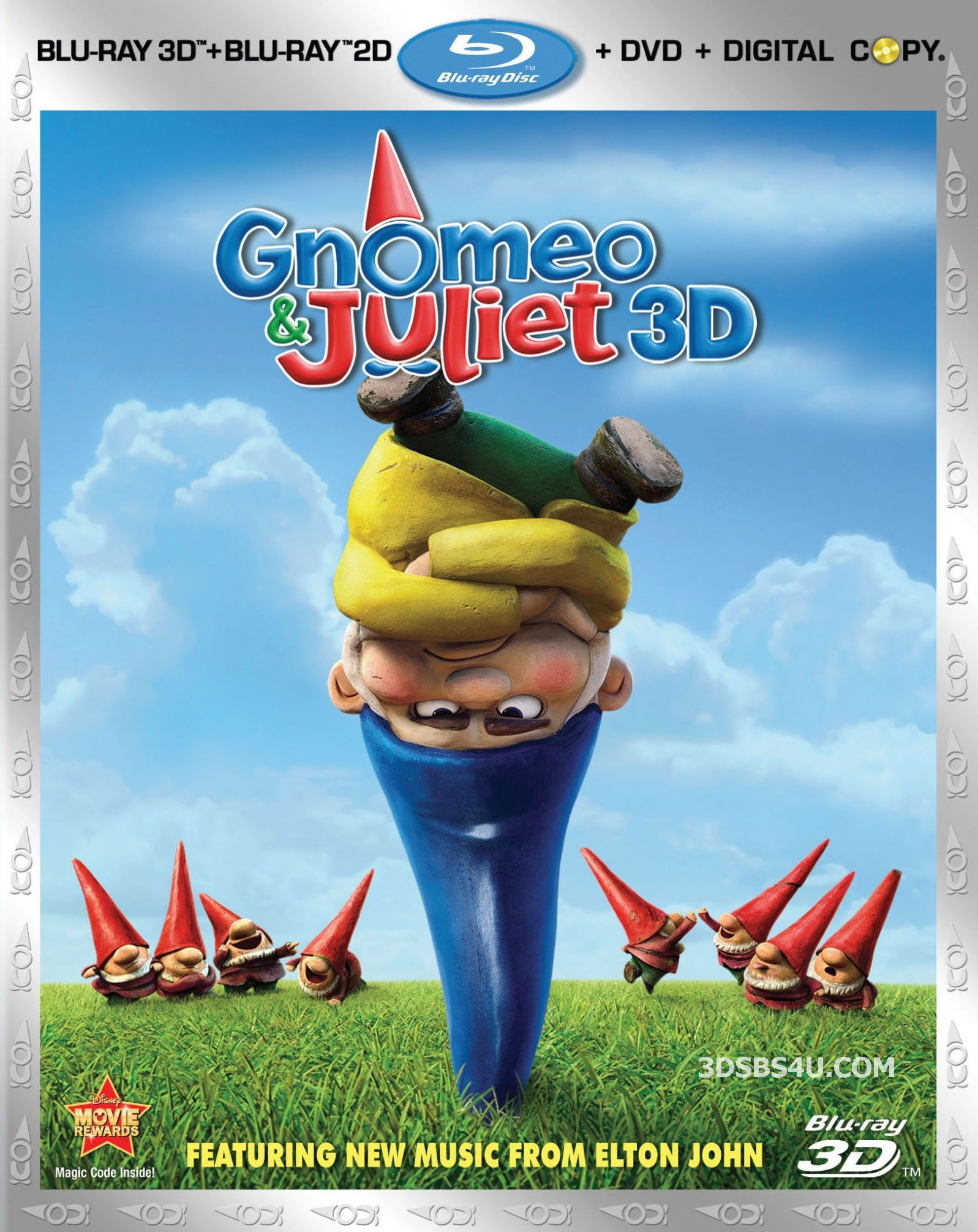 Gnomeo & Juliet 3D (2011) 1080p Half-SBS - 3DSBS4U Release