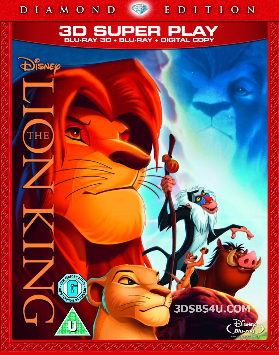 The Lion King 3D (1994) 1080p Half-SBS ENG DTS - 3DSBS4U Release