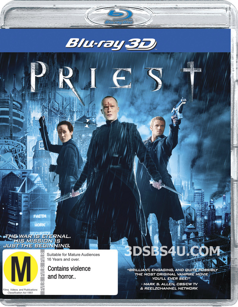 Priest 3D (2011) 1080p Half-SBS - 3DSBS4U Release